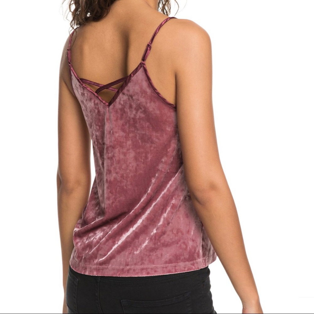 🎉HP⭐️ Roxy Pretty Strappy Velvet Top - Picture 2 of 5